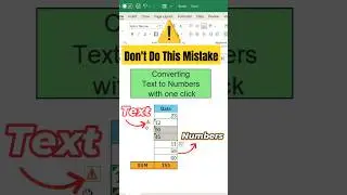 Convert Text to Numbers in Excel with ONE Click – Save Time Now!