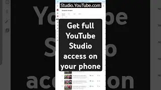Get full access to YouTube Studio