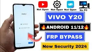 VIVO Y20 FRP Bypass 2024 | Android 11/12 New Security | EasyaShare/YouTube/Setting Not Open | No PC