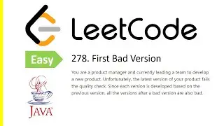 LeetCode Problem: 278. First Bad Version | Java Solution