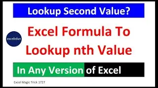 Excel Formula to Lookup Nth Value. FILTER, AGGREGATE or SMALL Function? Excel Magic Trick 1727.