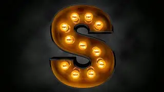 Cinema 4D Tutorial - Light Bulb Glowing in 3D Text