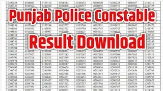 Punjab Police Constable Result Out 2024– Check Punjab Police Constable Merit List