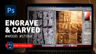 Realistic Wood Engraved & Stone Carved Effect in Photoshop [Method To All Rough Edge Texture]