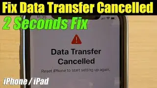 iPhone: Easy Fix Data Transfer Cancelled Error With Automatic Setup from Older iPhone