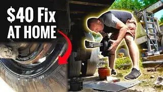 Heavy Duty Hub Seal Replacement DIY CHEAP | Semi Trailer Axle Leak Repair | HOW TO FIX |