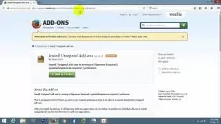 How To Install Unsigned Add Ons In Firefox