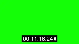 1 Hour TimeCode Counter - 4K Green screen FREE high quality effects