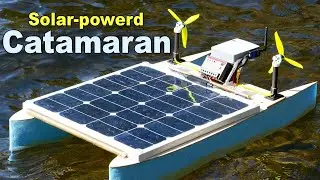 Solar Powered Autonomous Catamaran - First test run