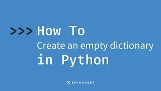 How to create an empty dictionary in Python