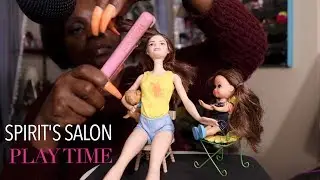 TRIDENT ASMR FLAT IRON BARBIES HAIR CUT TRIM CHEWING GUM