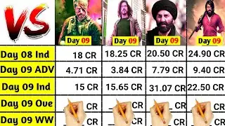 Jawan vs Pathaan vs Gadar 2 vs KGF 2 Day 09 Box Office Collection Comparison।।