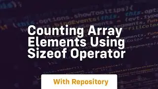 counting array elements using sizeof operator