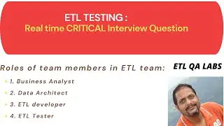 ETL TESTING : Real Time Interview Questions on roles of ETL Team Members | Hiring decision question