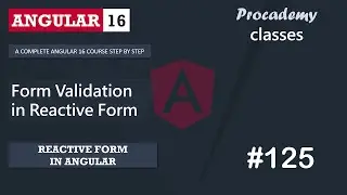 #125 Form Validation in Reactive Form | Reactive Forms | A Complete Angular Course