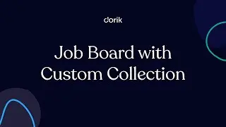 Job Board with Custom Collection on Dorik