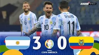 Argentina 3 x 0 Ecuador ● 2021 Copa América Extended Goals & Highlights HD