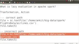 Apache spark interview question answer - What is lazy evaluation in apache  spark?