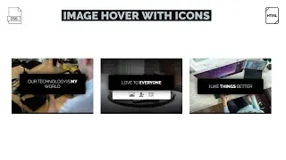 Image Hover With Icons Using By HTML And CSS | CSS Image Hover Effect |  CodeExpress