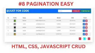 Part-2 PAGINATION | PAGINATION IN JAVASCRIPT | HTML CSS JS PAGINATION  | JAVASCRIPT PAGINATION