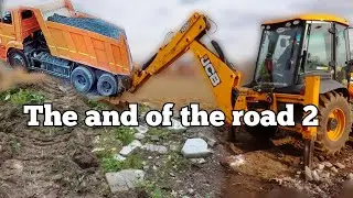 ЭКСКАВАТОР JCB. Укладка дренажных труб и ремонт дороги в СНТ.