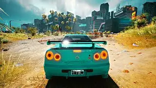 Cyberpunk 2077 But JDM Edition Nissan GTR R34 Gameplay With Next-Gen Ray Tracing 4k Graphics