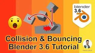 How to create Collision & Bouncing - Blender 3.6 Tutorial