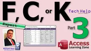 Enter Temperature Readings in Any Scale and Convert (F, C, or K) in Microsoft Access, Part 3