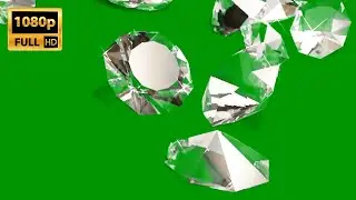 Diamond Drop Animation on green screen