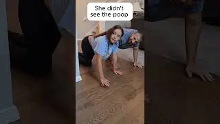She didn't see the poop 😂 