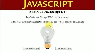 Javascript for beginners | Bulb on/off using Javascript |JavaScript Can Change HTML Attribute Values