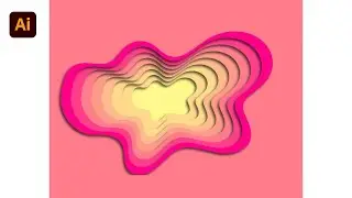 Paper Cutout effect in Adobe Illustrator | Design with Muskan #shorts #adobeillustrator  #ytshorts