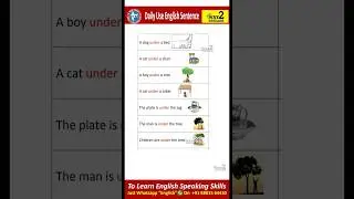 Daily Use English Sentences | Under Preposition | English Preposition | Preposition in English