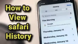 How to View history on safari in iPhone