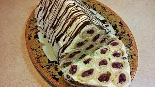 Монастырская изба. Торт с вишней. cake with cherries