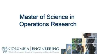 Master of Science Program in Operations Research