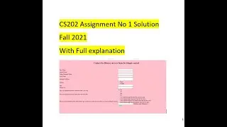 cs202 assignment no 1 solution fall 2021