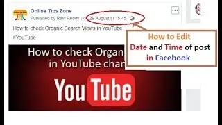 How to Change Date, Time of Facebook Post