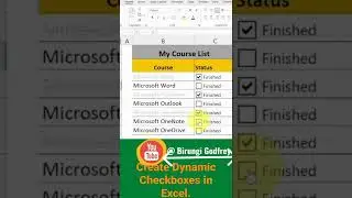 How to Create Dynamic Check boxes with Conditional Formatting in Excel.