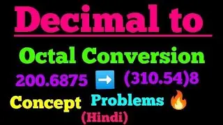 decimal to octal conversion