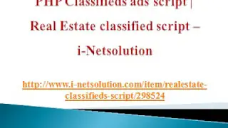 PHP Classifieds ads script | Real Estate classified script – i-Netsolution