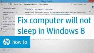 The Computer Will Not Go Into Sleep or Hibernate Mode - Windows 8 | HP Computers | HP