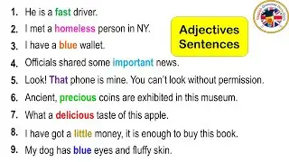 50 Adjectives Sentences Examples, Adjectives Words in Sentences 