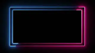 Glowing frame black screen | Neon light border | Frame template video background