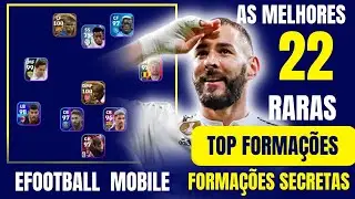 EFOOTBALL 2023 MOBILE - FORMAÇÕES SECRETAS RARAS ATUALIZADAS - THE BEST FORMATIONS EFOOTBALL 2023