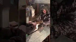 Sawing meat / Распиловка мяса