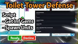 🛡️ Toilet Tower Defense Script | Spawn Units, Infinite Golds and Gems | Roblox Pc/Mobile Executor