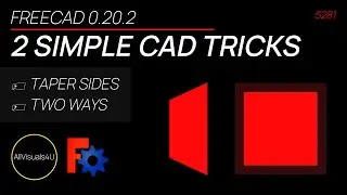 🤩 How To Taper Sides In FreeCAD - FreeCAD Draft Tutorial - FreeCAD Video Tutorials