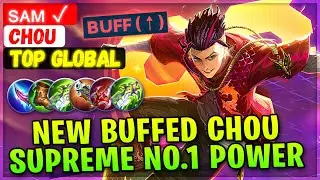 New Buffed Chou Supreme No.1 Power [ Top Global Chou ] sᴀᴍ ✓ - Mobile Legends Emblem And Build