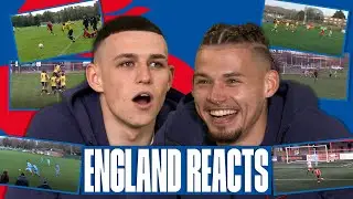 “Sent Him for a Hot Dog! 🤣 | Foden & Phillips React to Insane Grassroots Goals | England Reacts